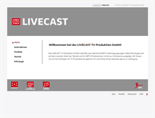 Tablet Screenshot of livecast.de